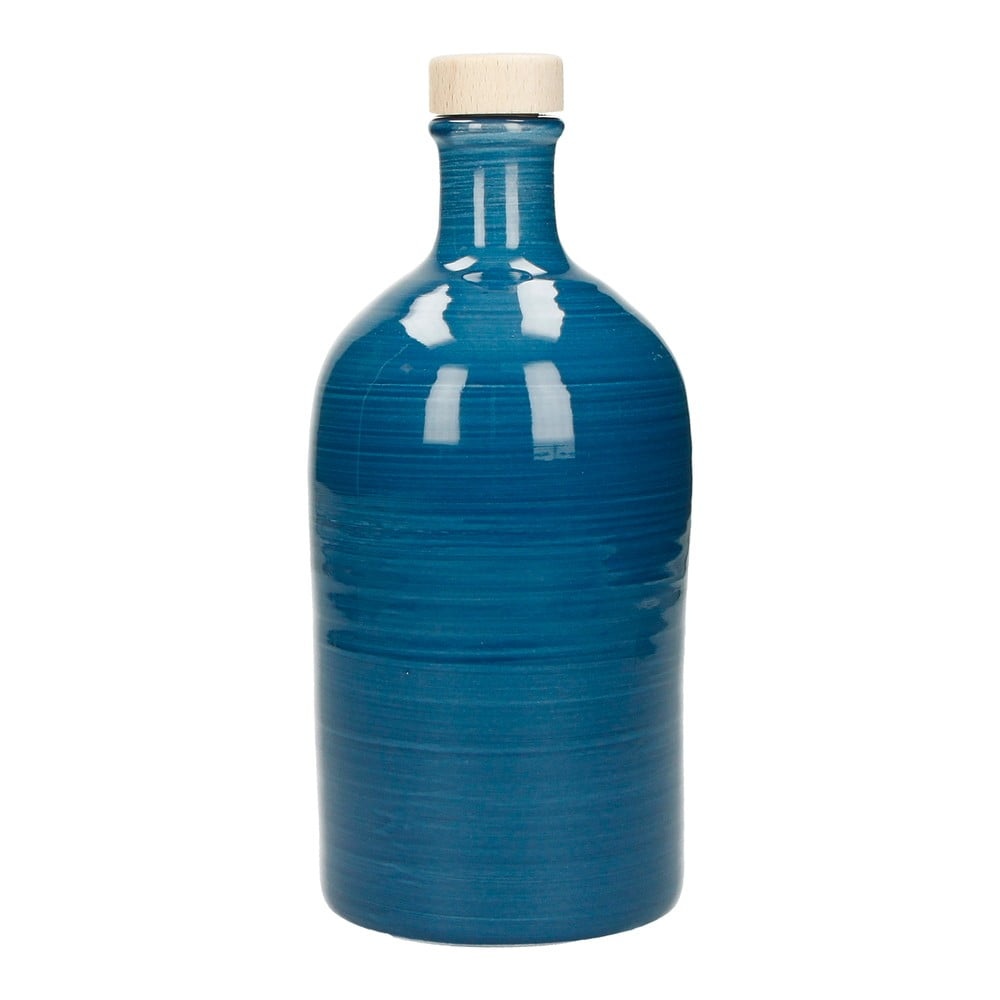 Modrá keramická láhev na olej Brandani Maiolica