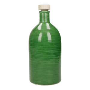 Zelená keramická láhev na olej Brandani Maiolica