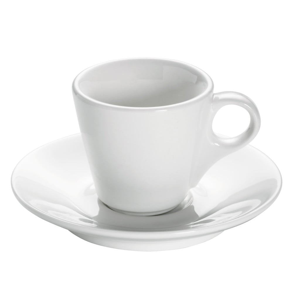 Bílý porcelánový hrnek s podšálkem Maxwell & Williams Basic Espresso