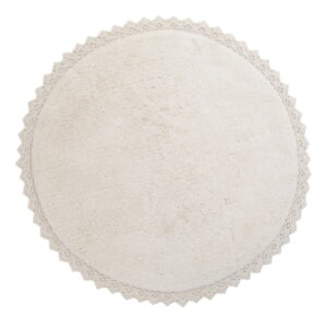 Krémově bílý ručně vyrobený bavlněný koberec Nattiot Perla