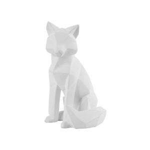 Matně bílá soška PT LIVING Origami Fox, výška 26 cm