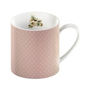 Růžový porcelánový hrnek s puntíky Creative Tops Cottage Flower, 330 ml