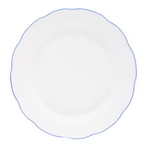 Bílý porcelánový mělký talíř Orion Blue Line, ⌀ 26,5 cm