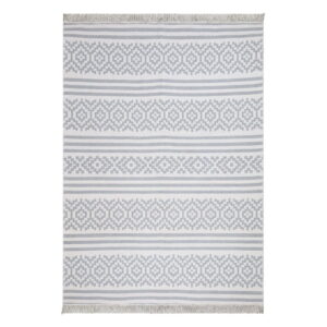 Šedo-bílý bavlněný koberec Oyo home Duo, 120 x 180 cm