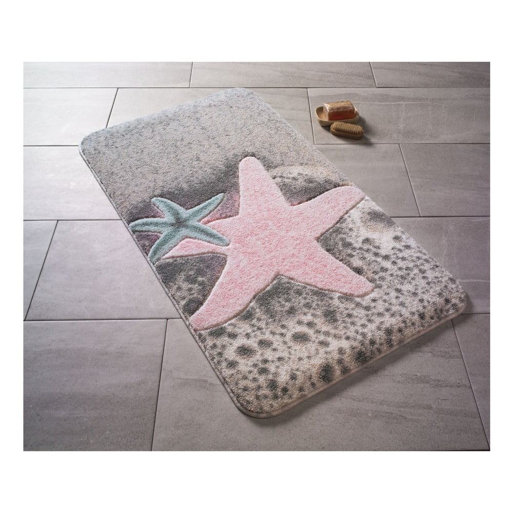Vzorovaná růžová předložka do koupelny Confetti Bathmats Starfish