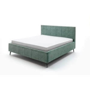 Zelená dvoulůžková postel s roštem a úložným prostorem Meise Möbel Lizzano