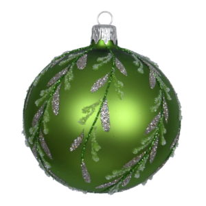 Sada 3 zelených skleněných vánočních ozdob Ego Dekor Forest