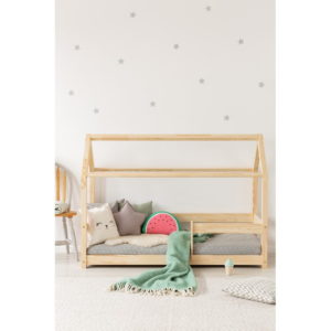 Domečková dětská postel z borovicového dřeva 120x200 cm Mila MB - Adeko