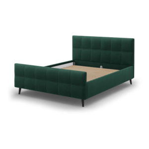 Zelená čalouněná dvoulůžková postel s roštem 160x200 cm Gigi - Micadoni Home