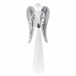 Kovová soška anděla s LED světlem Dakls