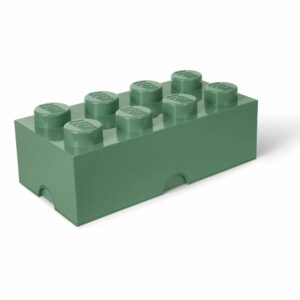 Khaki zelený úložný box LEGO®