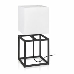 Černo-bílá stolní lampa Markslöjd Cube