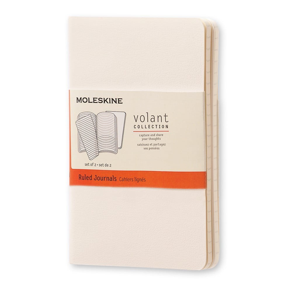 Bílý linkovaný zápisník Moleskine Volant