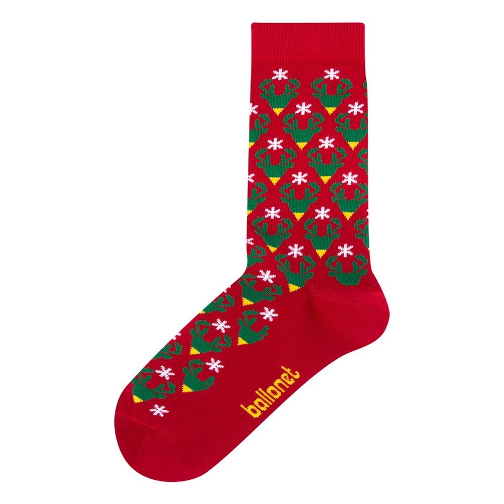 Ponožky v dárkovém balení Ballonet Socks Season's Greetings Socks Card with Caribou